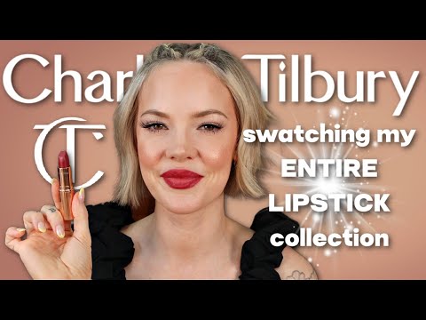 SWATCHING MY ENTIRE CHARLOTTE TILBURY LIPSTICK COLLECTION...ON MY LIPS!!!