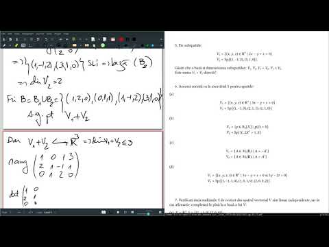 Seminar 3: Operații cu subspații, aplicații liniare