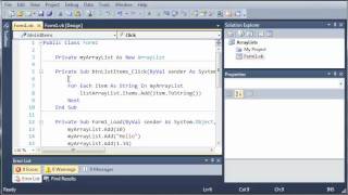 Visual Basic Tutorial - 81 - More On ArrayLists Part 2