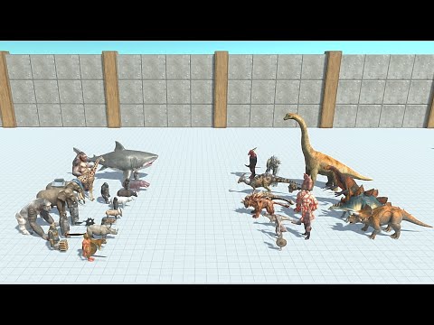 Goro+Megalodon+Achilles + Mutant Primates +modern mammals VS Infernal +Herbivore Dinosaurs