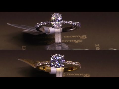 Oval Vs Round Brilliant Solitaire Diamond Engagement Ring