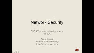 CSE 465 F17: 10-26-17 Network Security Pt. 1