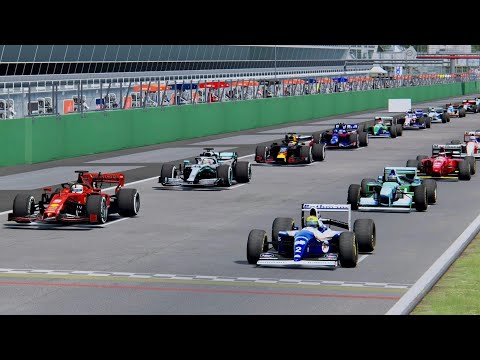 All F1 2019 Cars vs All F1 1994 Cars - Monza
