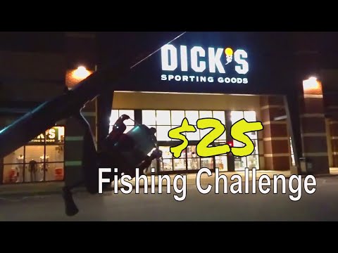 $25 Dick's Sporting Goods Fishing Challenge (Surprising!!)