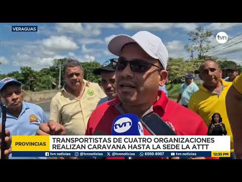 Taxistas de Veraguas protestan contra plataformas digitales y entregan pliego de peticiones a ATTT
