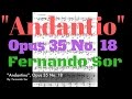 Andantino - Opus 35 No. 18 - Fernando Sor