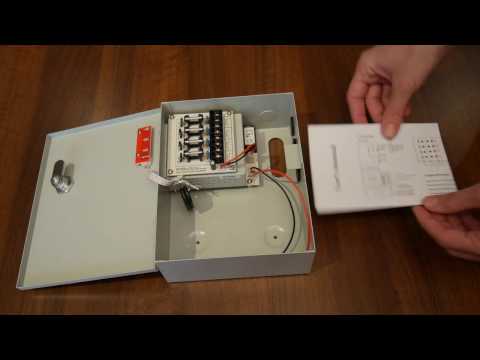 Sursa alimentare CCTV 12V 3A 4 iesiri cu backup STR1203-04CB - www.1cctv.ro