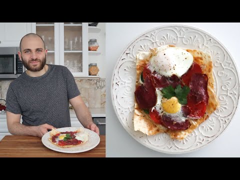 Arnak Makes Lavash Apukht Eggs - King's Breakfast - Heghineh Cooking Show