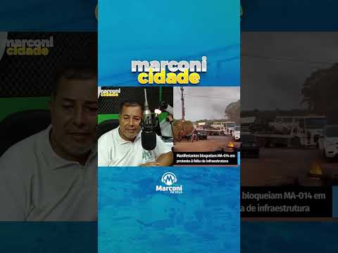 Protesto bloqueia a MA-014 entre São Bento e São Vicente por falta de infraestrutura.