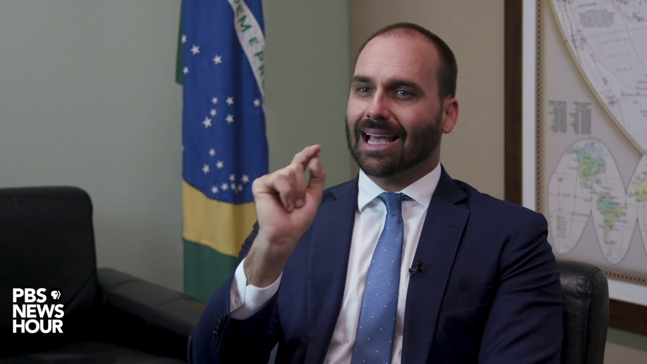 Eduardo Bolsonaro, son of Brazilian president, defends his father’s controversial comments