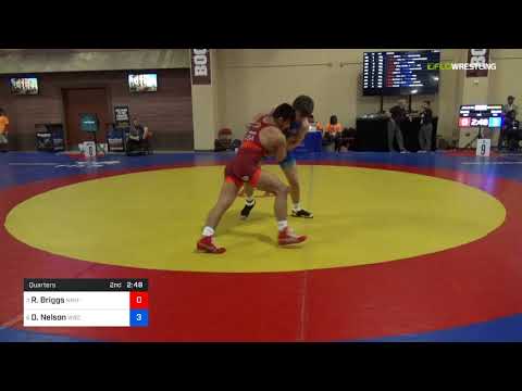 2018 Marine Corps US Open/UWW Junior Greco Roman 67 Quarters - Riley Briggs (NMU-) Vs. Duncan Nels