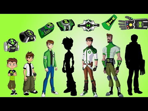 Ben Tennyson all forms with different omnitrix | Ben 10 coloring Fan made