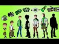 Ben Tennyson All Forms With Different Omnitrix Ben 10 Coloring Fan Made