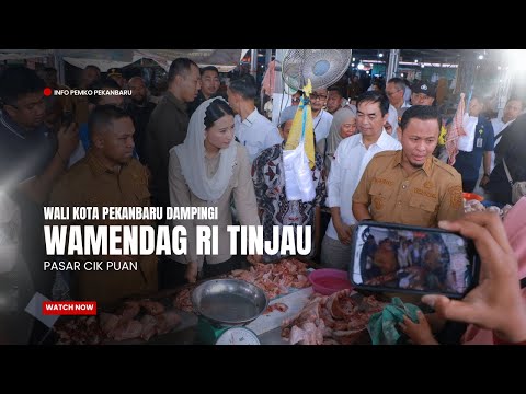Wako Pekanbaru Dampingi Wamendag RI Tinjau Pasar Cik Puan