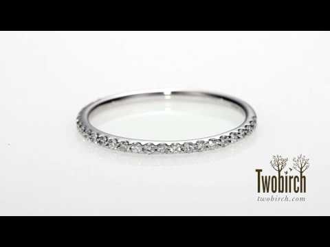 0.25 Carat Straight Matching Wedding Band - TwoBirch  TB-BND-0074-WG-E