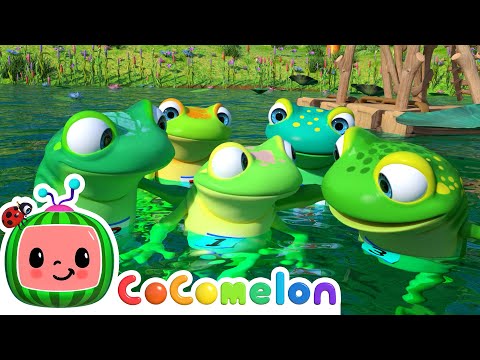 Five Little Speckled Frogs! | CoComelon Furry Friends | Animals for Kids