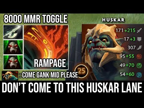Classic Mid Huskar Super Pro Rampage Delete Leshrac & Everyone Who Enter His Lane by 8000 MMR DotA 2