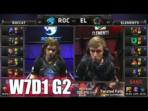 ROCCAT vs Elements | S5 EU LCS Summer 2015 Week 7 Day 1 | ROC vs EL W7D1 G2