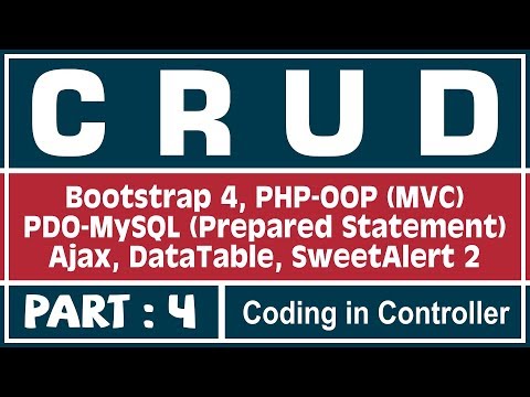 4 CRUD App Using PHP OOP PDO MySQL Ajax | Coding in Controller