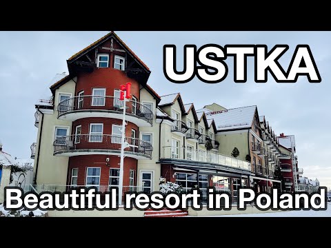 Ustka, Poland / Устка, Польша - beautiful city on the Baltic coast of Poland, December video