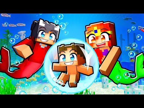 Jeg Bliver Adopteret af en HAVFRUE FAMILIE i Minecraft!