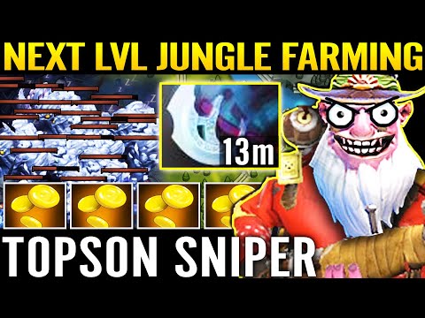 TOPSON [Sniper] 12K Jungle MAX Stack Fast Farm SKill! 7.29c God MID 13m Manta Style Dota 2 Pro Guide