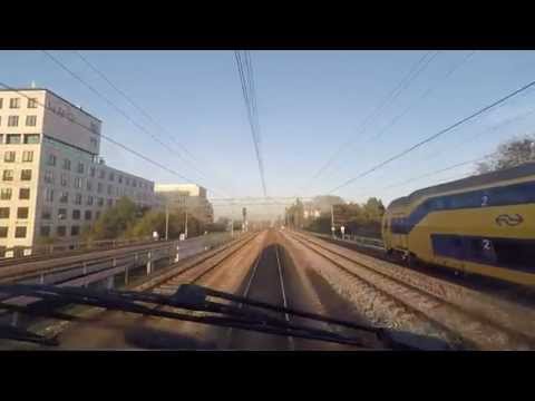 A train driver's view: Den Haag CS - Amsterdam CS, VIRM, 01-Nov-2015.