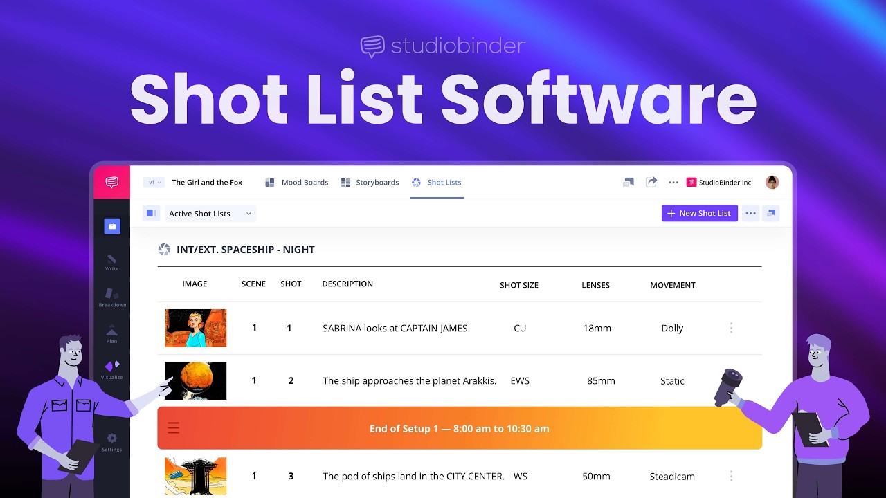 Shot Lists in StudioBinder — Built for Modern Productions