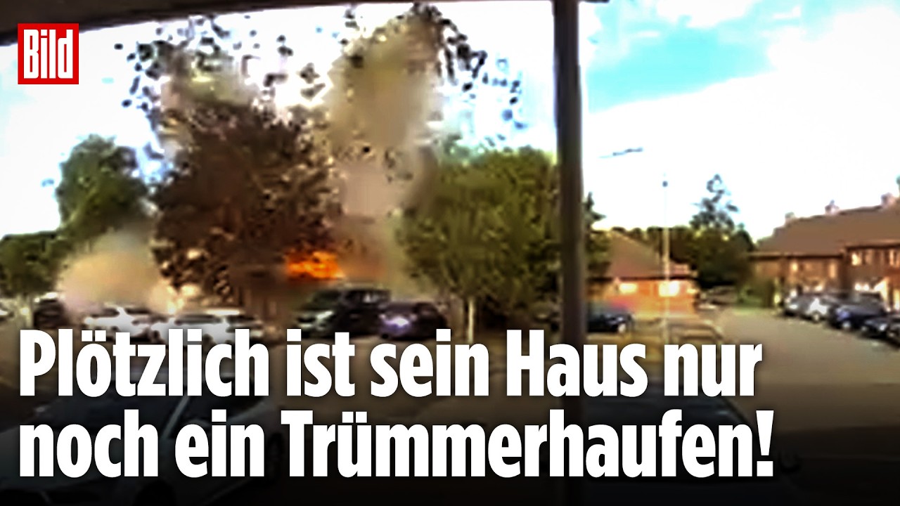 Explosion zerfetzt Haus in England: Mann und sein Hund werden verletzt!
