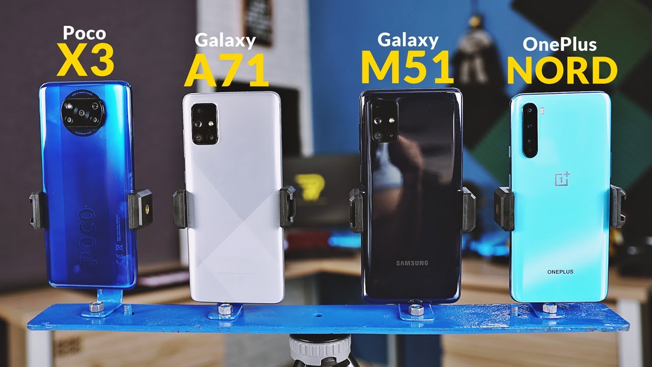 Xiaomi Poco X3 NFC vs Galaxy A71 vs M51 vs OnePlus Nord Camera Comparison