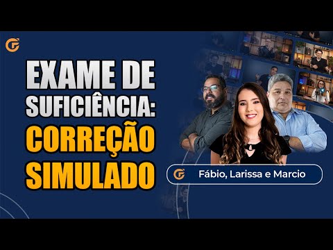EXAME DE SUFICIÊNCIA 2025.2: CORREÇÃO DE SIMULADO
