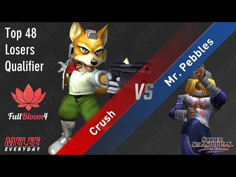 Full Bloom 4 - Crush (Fox) vs. Mr. Pebbles (Sheik) - SSBM - Top 48 Losers Qualifier