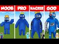 Minecraft TNT RAINBOW FRIENDS BLUE HOUSE BUILD CHALLENGE NOOB Vs PRO Vs HACKER Vs GOD Animation