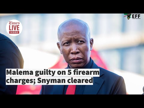 Malema guilty on 5 firearm counts from 2018 rally; Snyman acquitted