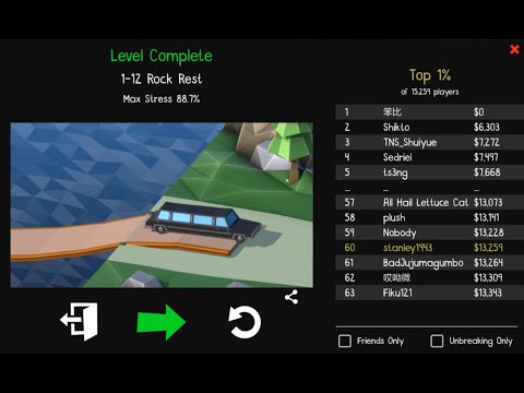 [Top Score] Poly Bridge 2 Pine Mountains - Rock Rest 1-12