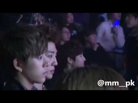 HD Fancam 130131 EXO K + B.A.P reaction during 2NE1 'I Love You' Sehun focus