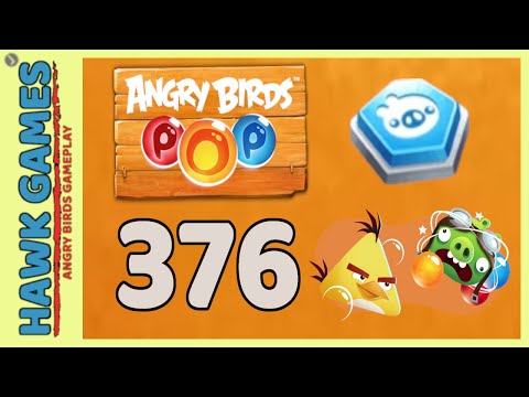 Angry Birds Stella POP Bubble Shooter Level 376 - Walkthrough, No Boosters