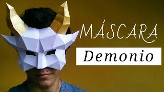 Cómo hacer un ANTIFAZ de DEMONIO con papel en 3 minutos o menos - How to make a DEMON MASK