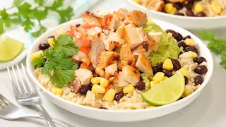 Chipotle Chicken Burrito Bowls | Easy & Delicious Meal Prep Recipe!