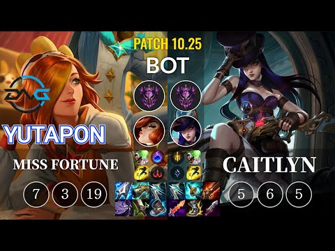 DFM Yutapon Miss Fortune vs Caitlyn Bot - KR Patch 10.25