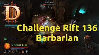Diablo 3 - Challenge Rift - Challenge 136 - Barbarian - Success