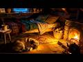 I Fell Asleep In Minutes Cozy Grandma S Cabin Night With Fireplace Snowstorm