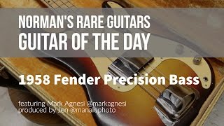 Norman's Rare Guitars - Guitar of the Day: 1958 Fender Precision Bass