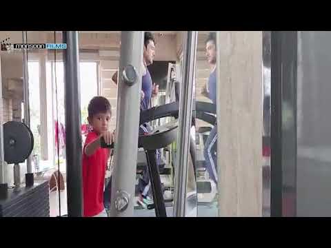 Ananta jalil is doing cardio exercise with Abrar .