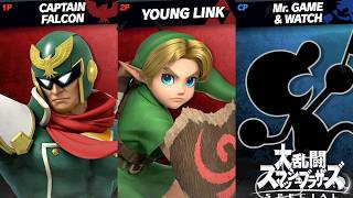【スマブラSP】一撃必殺！ファルコンの重い一撃とこどもリンクの高速コンボ【実況なし】