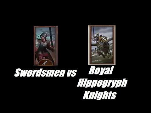 Swordsmen vs Royal Hippogryph Knights