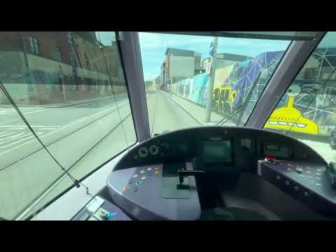 Dublin Luas tram driver's cabin view 4K