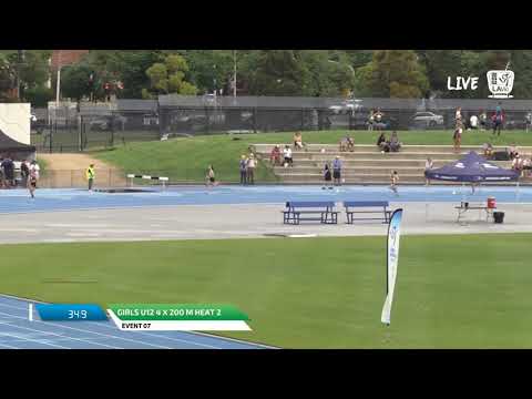 Girls U12 4 x 200m Heat 2 - 2018 SUBWAY State Relay Championships // LAVicTV