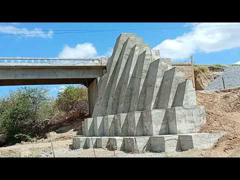 Evolução dos trabalhos de construção/adequação da segunda ponte sobre o Rio Piancó, em Piancó-PB.