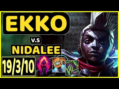 ALBETRAYBER (EKKO) vs NIDALEE - 19/3/10 KDA JUNGLE GAMEPLAY - EUW Ranked GRANDMASTER